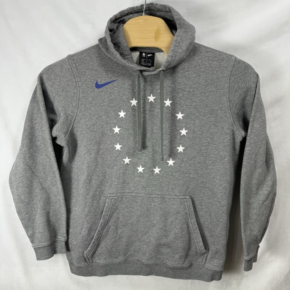 Nike Philadelphia 76ers NBA Sweatshirt Stars Circle Mens XL Heathered‎ Gray Flaw